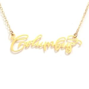 Brevity Jewelry Gold Dipped Columbus Necklace